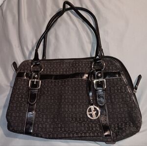 Giani Bernini Black Patterned Shoulder Bag
